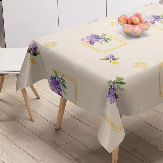 Tovaglie economiche in PVC Panni di plastica da cucina in tessuto di copertura per fabbrica da giardino Tappetino da tavolo stampato all'ingrosso OEM ad alta trasparenza