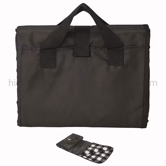Coperta da picnic portatile pieghevole in 100% poliestere da campeggio all'aperto
